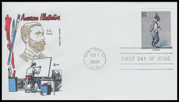 3502a-t / 34c American Illustrators 2001 Set of 20 Cover Craft Cachets FDCs With Insert Card (Limited Edition of Only 140 Made)