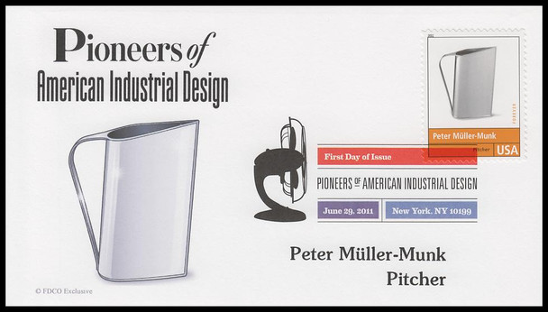 4546 a-l / 44c Pioneers of American Industrial Design 2011 Set of 12 Digital Color Postmark FDCO Exclusive First Day Covers