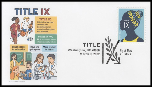 5668 - 5671 / 60c Title IX 2022 Set of 4 FDCO Exclusive First Day Covers