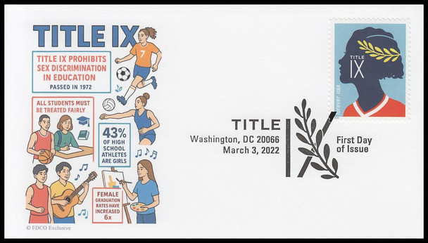 5668 - 5671 / 60c Title IX 2022 Set of 4 FDCO Exclusive First Day Covers