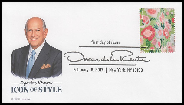 5173a-k / 49c Oscar de la Renta 2017 Set of 11 FDCO Exclusive First Day Covers