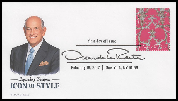 5173a-k / 49c Oscar de la Renta 2017 Set of 11 FDCO Exclusive First Day Covers