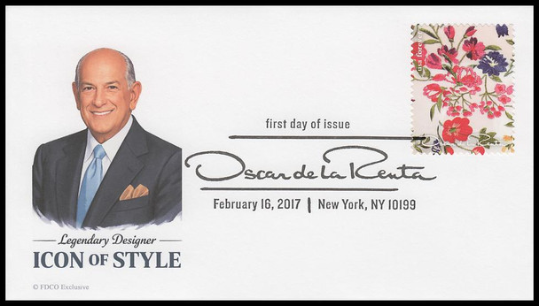 5173a-k / 49c Oscar de la Renta 2017 Set of 11 FDCO Exclusive First Day Covers