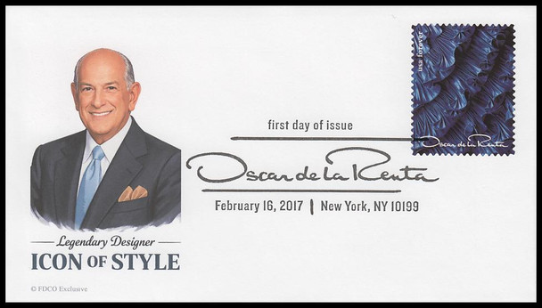 5173a-k / 49c Oscar de la Renta 2017 Set of 11 FDCO Exclusive First Day Covers