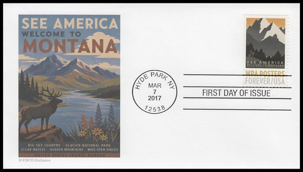 5180 - 5189 / 49c WPA Posters 2017 Set of 10 FDCO Exclusive First Day Covers