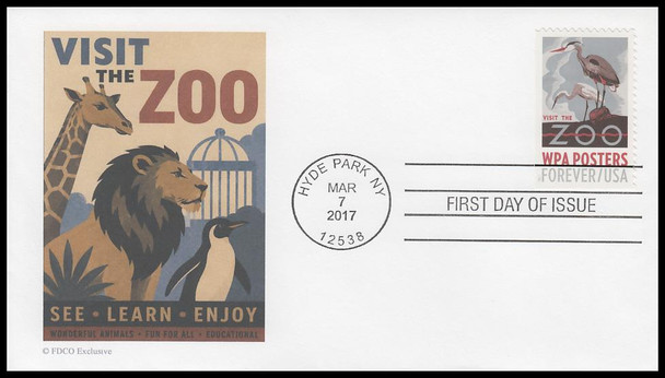 5180 - 5189 / 49c WPA Posters 2017 Set of 10 FDCO Exclusive First Day Covers