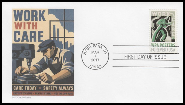 5180 - 5189 / 49c WPA Posters 2017 Set of 10 FDCO Exclusive First Day Covers