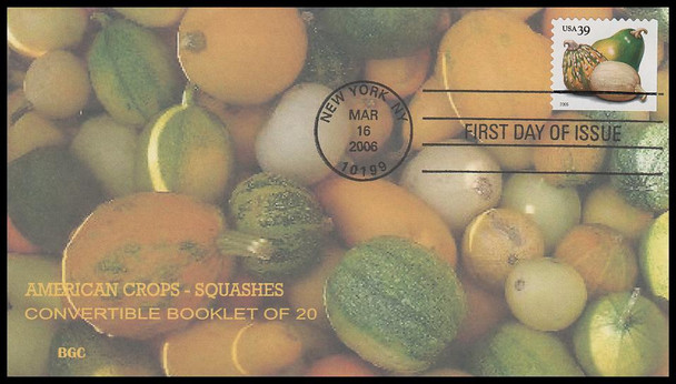 4008 - 4012 / 39c Crops of America PSA Convertible Bklt Singles 2006 Set of 5 BGC Full Color First Day Cover