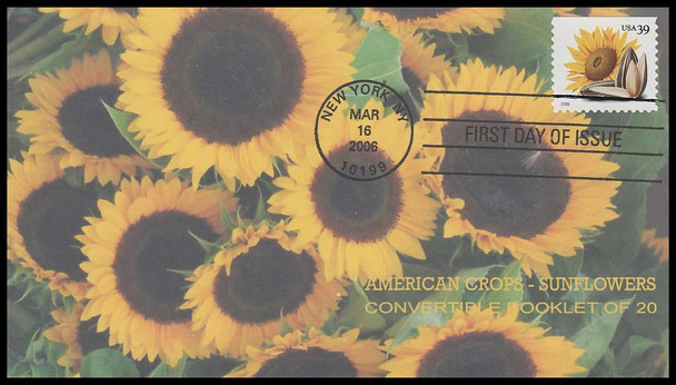 4008 - 4012 / 39c Crops of America PSA Convertible Bklt Singles 2006 Set of 5 BGC Full Color First Day Cover