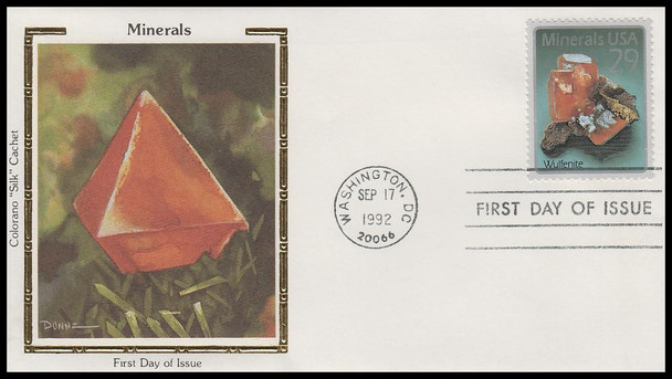 2700 - 2703 / 29c Minerals 1992 Set of 4  Colorano Silk First Day Covers