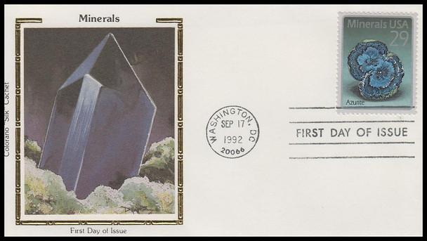 2700 - 2703 / 29c Minerals 1992 Set of 4  Colorano Silk First Day Covers