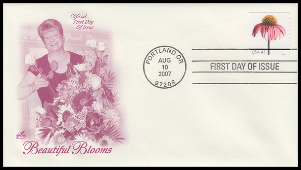 4166 - 4175 / 41c Beautiful Blooms Coil 2007 Set of 10 w/ PNC Artcraft First Day Covers