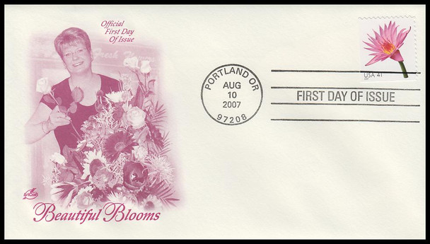 4176 - 4185 / 41c Beautiful Blooms Bklt Singles 2007 Set of 10 Artcraft First Day Covers