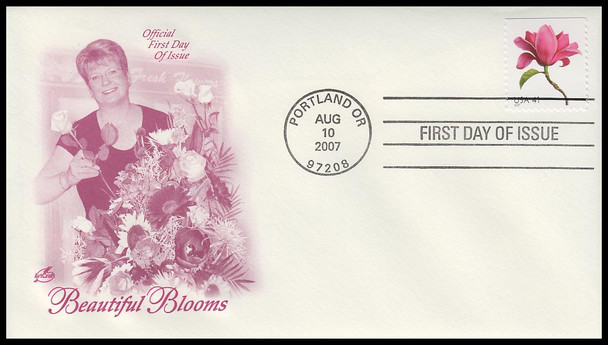 4176 - 4185 / 41c Beautiful Blooms Bklt Singles 2007 Set of 10 Artcraft First Day Covers