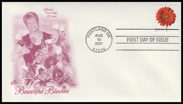 4176 - 4185 / 41c Beautiful Blooms Bklt Singles 2007 Set of 10 Artcraft First Day Covers