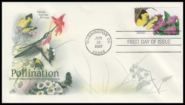 4153 - 4156 / 41c Pollination 2007 Set of 4 Artcraft First Day Covers