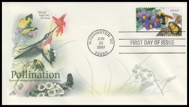 4153 - 4156 / 41c Pollination 2007 Set of 4 Artcraft First Day Covers
