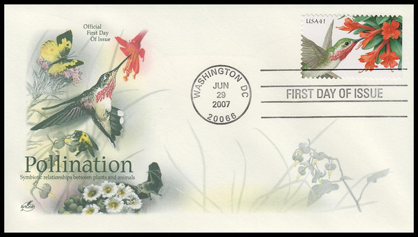 4153 - 4156 / 41c Pollination 2007 Set of 4 Artcraft First Day Covers