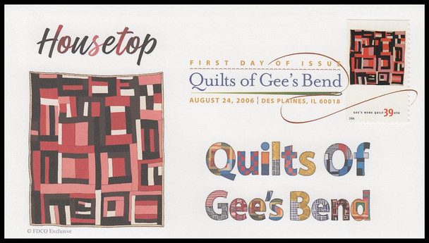 4089 - 4098 / 39c Gee's Bend Quilts 2006 Set of 10 Digital Color Postmark ( DCP ) FDCO Exclusive FDCs
