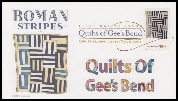 4089 - 4098 / 39c Gee's Bend Quilts 2006 Set of 10 Digital Color Postmark ( DCP ) FDCO Exclusive FDCs