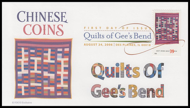 4089 - 4098 / 39c Gee's Bend Quilts 2006 Set of 10 Digital Color Postmark ( DCP ) FDCO Exclusive FDCs