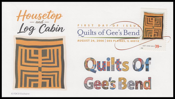 4089 - 4098 / 39c Gee's Bend Quilts 2006 Set of 10 Digital Color Postmark ( DCP ) FDCO Exclusive FDCs