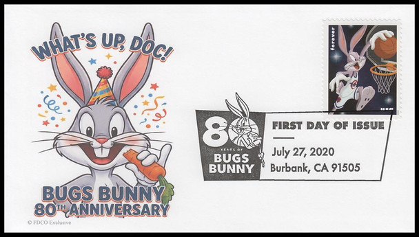 5494 - 5503 / 55c Bugs Bunny 2020 Set of 10 FDCO Exclusive FDCs