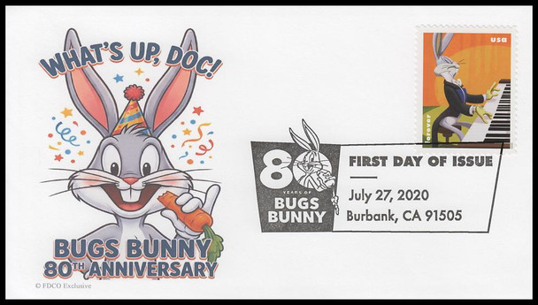 5494 - 5503 / 55c Bugs Bunny 2020 Set of 10 FDCO Exclusive FDCs