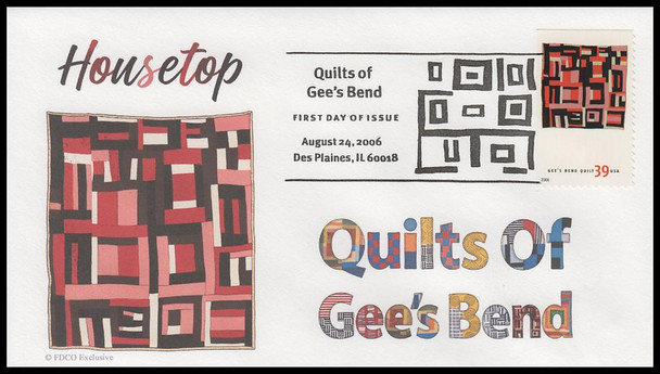 4089 - 4098 / 39c Gee's Bend Quilts 2006 Set of 10 FDCO Exclusive FDCs