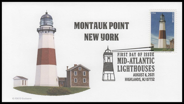 5621 - 5625 / 55c Mid-Atlantic Lighthouses 2021 Set of 5 FDCO Exclusive First Day Covers
