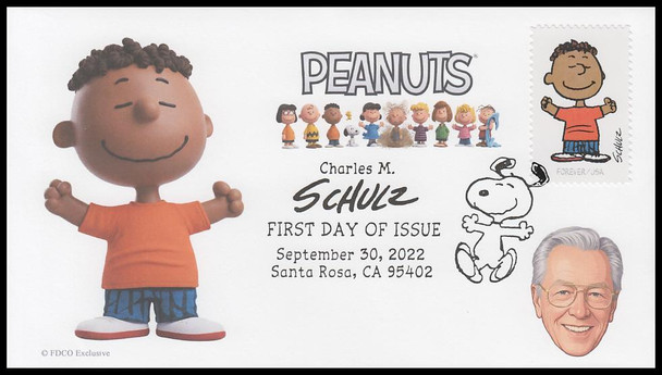 5726a - j / 60c Charles Schulz : Peanuts 2022 Set of 10 FDCO Exclusive First Day Covers
