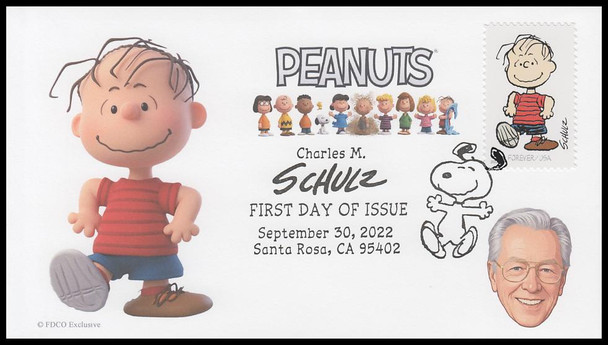 5726a - j / 60c Charles Schulz : Peanuts 2022 Set of 10 FDCO Exclusive First Day Covers