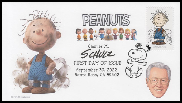 5726a - j / 60c Charles Schulz : Peanuts 2022 Set of 10 FDCO Exclusive First Day Covers