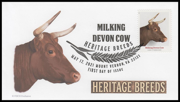 5583 - 5592 / 55c Heritage Breeds 2021 Set of 10 FDCO Exclusive First Day Covers