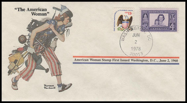 The American Woman : Norman Rockwell 1978 PCS Commemorative Cover