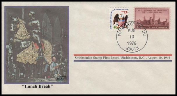 Lunch Break : Norman Rockwell 1978 PCS Commemorative Cover