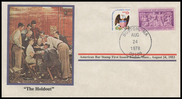 The Holdout : Norman Rockwell 1978 PCS Commemorative Cover