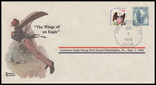 The Wings of an Eagle : Norman Rockwell 1978 PCS Commemorative Cover