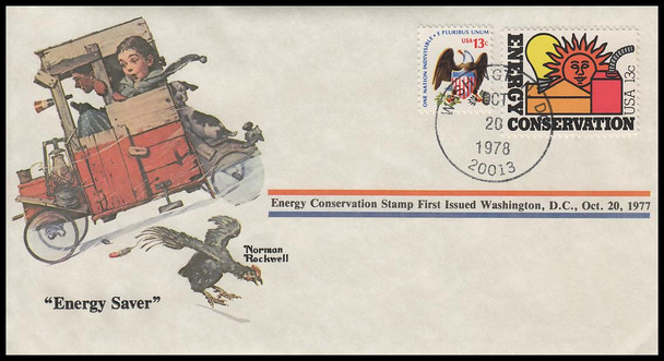 Energy Saver : Norman Rockwell 1978 PCS Commemorative Cover