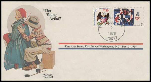 The Young Artist : Norman Rockwell 1978 PCS Commemorative Cover