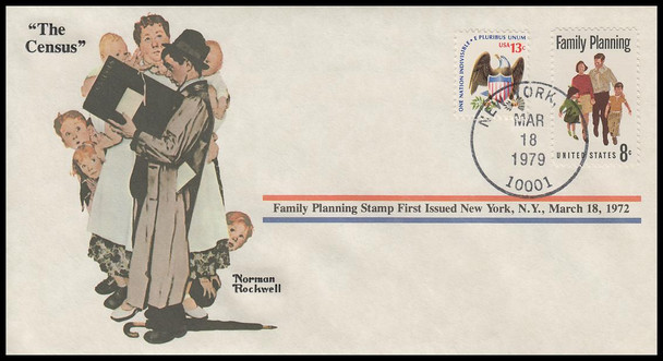 The Census : Norman Rockwell 1979 PCS Commemorative Cover