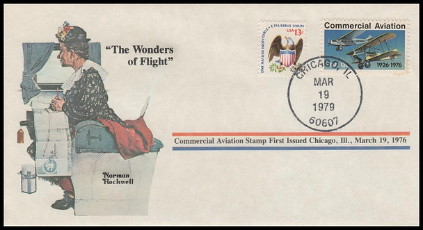 The Wonders of Flight : Norman Rockwell 1979 PCS Commemorative Cover