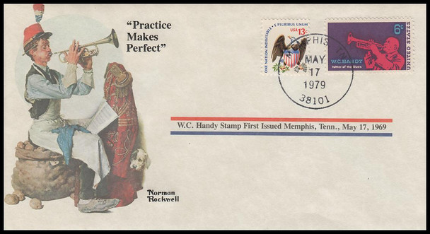 Practice Makes Perfect : Norman Rockwell 1979 PCS Commemorative Cover