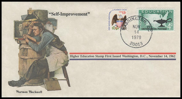 Self-Improvement : Norman Rockwell 1979 PCS Commemorative Cover