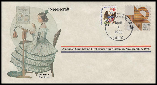 Needlecraft : Norman Rockwell 1980 PCS Commemorative Cover