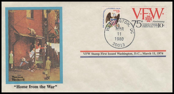 Home from the War : Norman Rockwell 1980 PCS Commemorative Cover