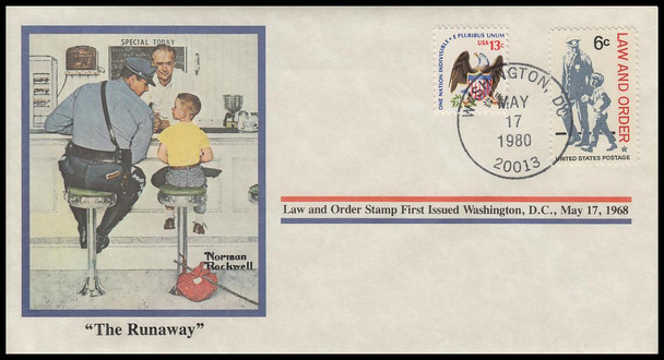 The Runaway : Norman Rockwell 1980 PCS Commemorative Cover
