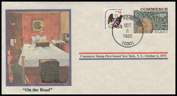On the Road : Norman Rockwell 1980 PCS Commemorative Cover