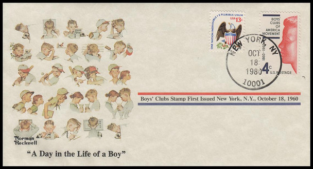 A Day in the Life of a Boy : Norman Rockwell 1980 PCS Commemorative Cover