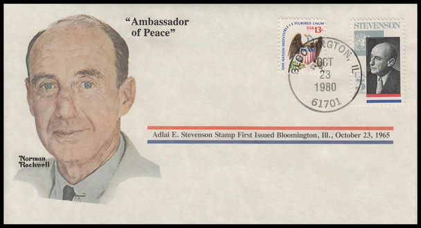 Ambassador of Peace : Norman Rockwell 1980 PCS Commemorative Cover
